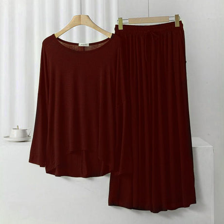 Round neck loose sleeves with plazo Trouser Night suit-copy - Oshi.pk - Buy & Sell Online