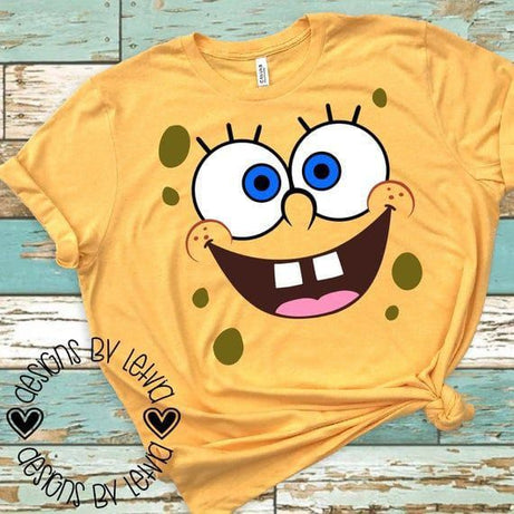 Round Neck Trendy T Shirts Sponge bob Printed Double Stitched Cotton Jersey Fabric Soft and Comfortable T shirts - Oshi.pk - Buy & Sell Online