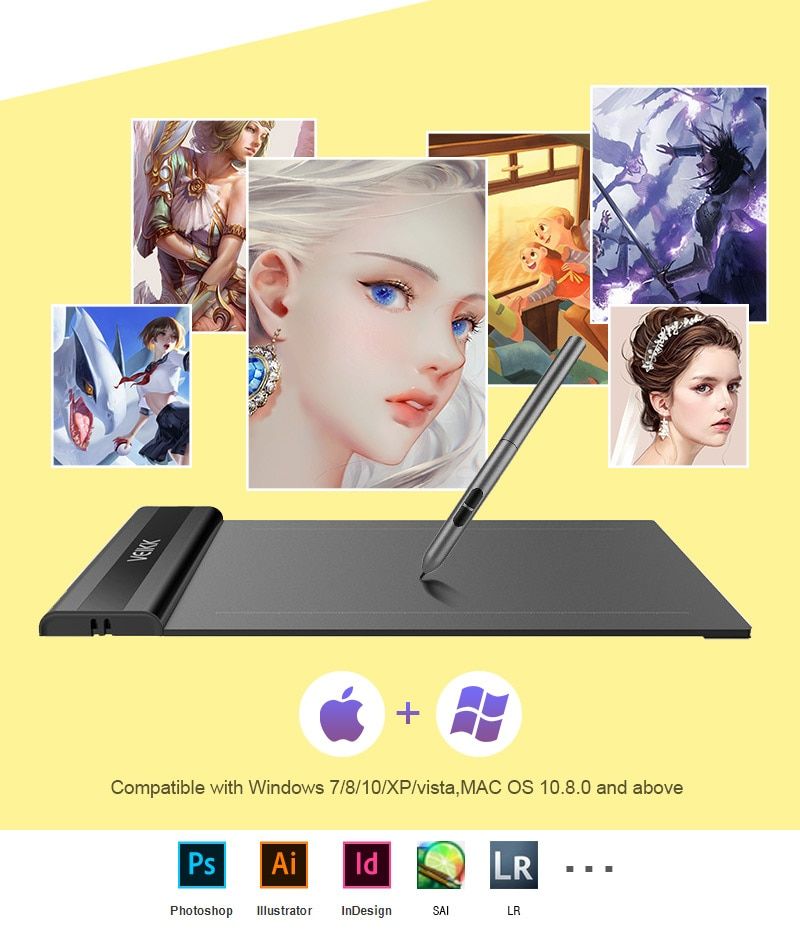 S640 Graphic Tablet Drawing Tablet 6x4 inch Graphics Drawing Tablet Pen Tablet 8192 Levels - Oshi.pk - Buy & Sell Online