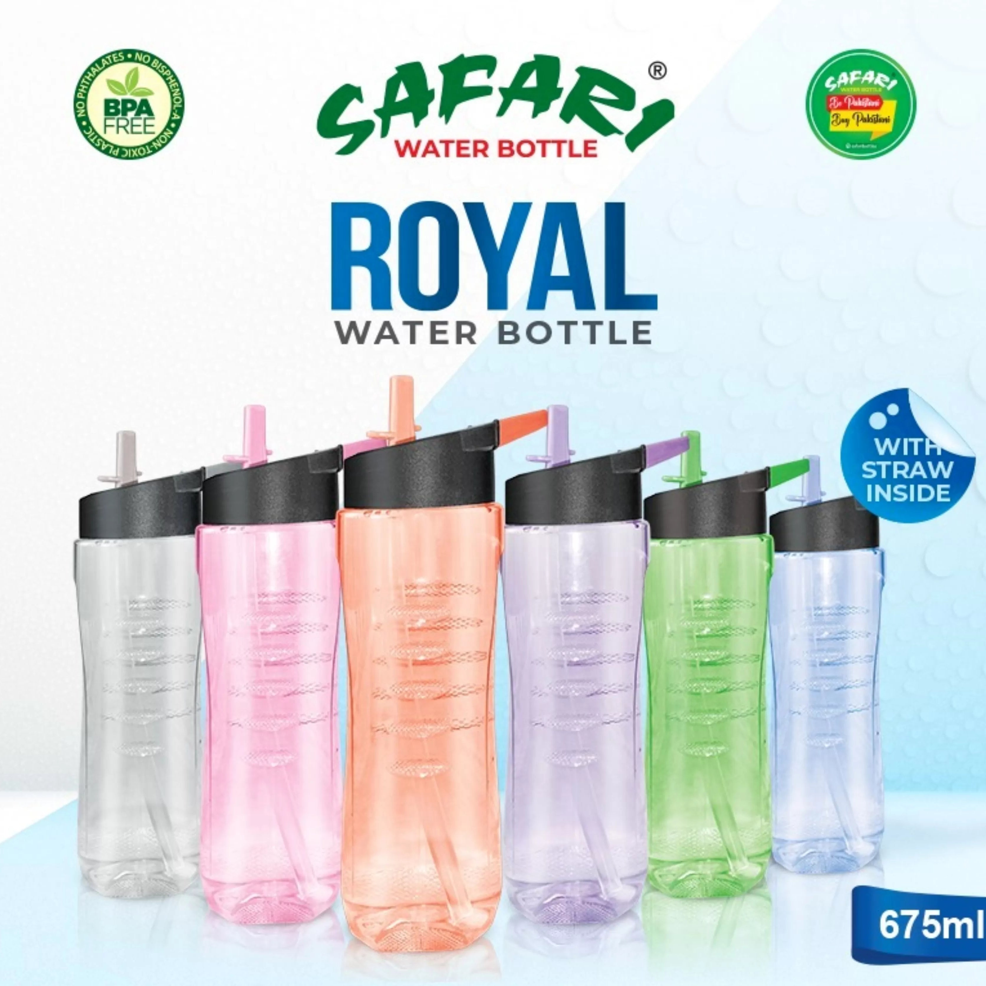 Safari Royal Water Bottle 675 Ml Sports Look - 1-Piece - Oshi.pk - Buy & Sell Online
