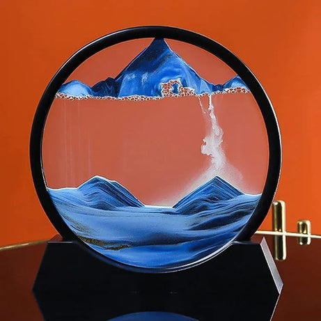 Sandscape Painting Sand Clock Moving Sand Art Hourglass Sand Timer 3D Moving Sand Mountain Lamp With Metal Stand Showpiece Home Decoration - Oshi.pk - Buy & Sell Online