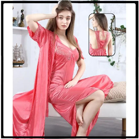 2-Pcs Split Maxi Lingerie Long Gown Nighty - Oshi.pk - Buy & Sell Online