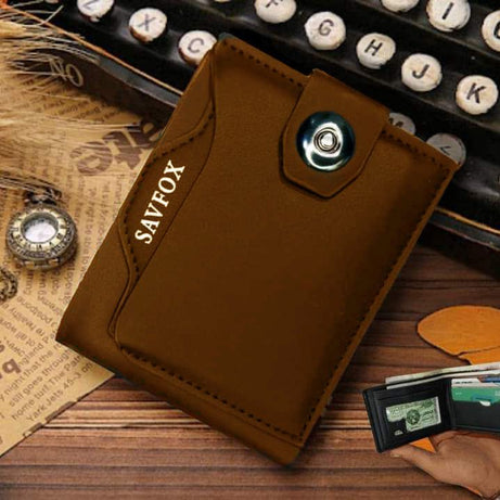 Savfox Outlet Pocket Card Holder Fashionable Pu Leather Wallet for Men (BK & Sons) - Oshi.pk - Buy & Sell Online