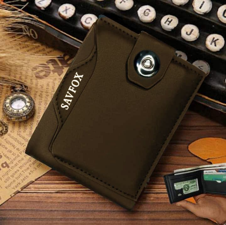 Savfox Outlet Pocket Card Holder Fashionable Pu Leather Wallet for Men (BK & Sons) - Oshi.pk - Buy & Sell Online