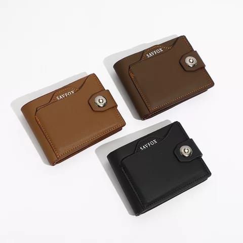 Savfox Outlet Pocket Card Holder Fashionable Pu Leather Wallet for Men (BK & Sons) - Oshi.pk - Buy & Sell Online