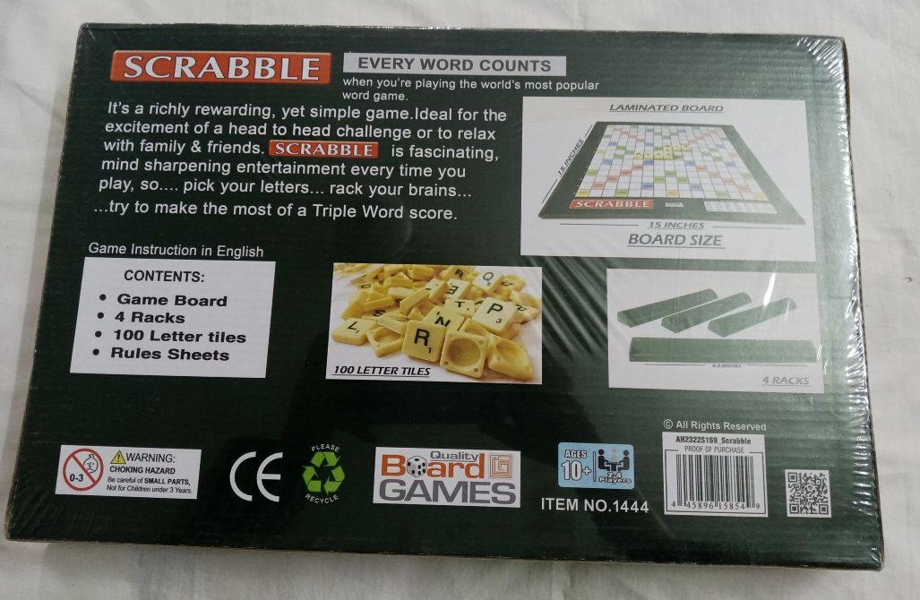 Scrabble - Crossword Game - 2-4 players - 100 letter tiles - 4 racks - Oshi.pk - Buy & Sell Online