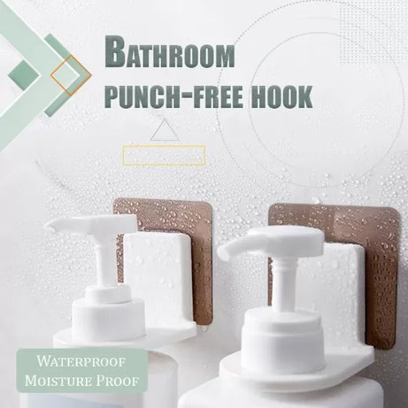 Self Adhesive Plastic Bathroom Bottle Holder, Shampoo Hook, Dispenser, Storage Organizer, for Home, 2 Pieces Per Lot - Oshi.pk - Buy & Sell Online