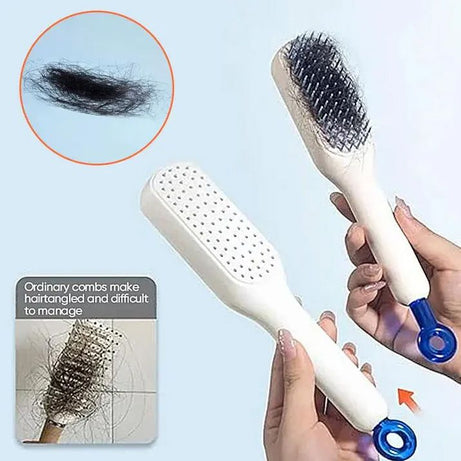 Self-Cleaning Anti-Static Comb Brush - Oshi.pk - Buy & Sell Online