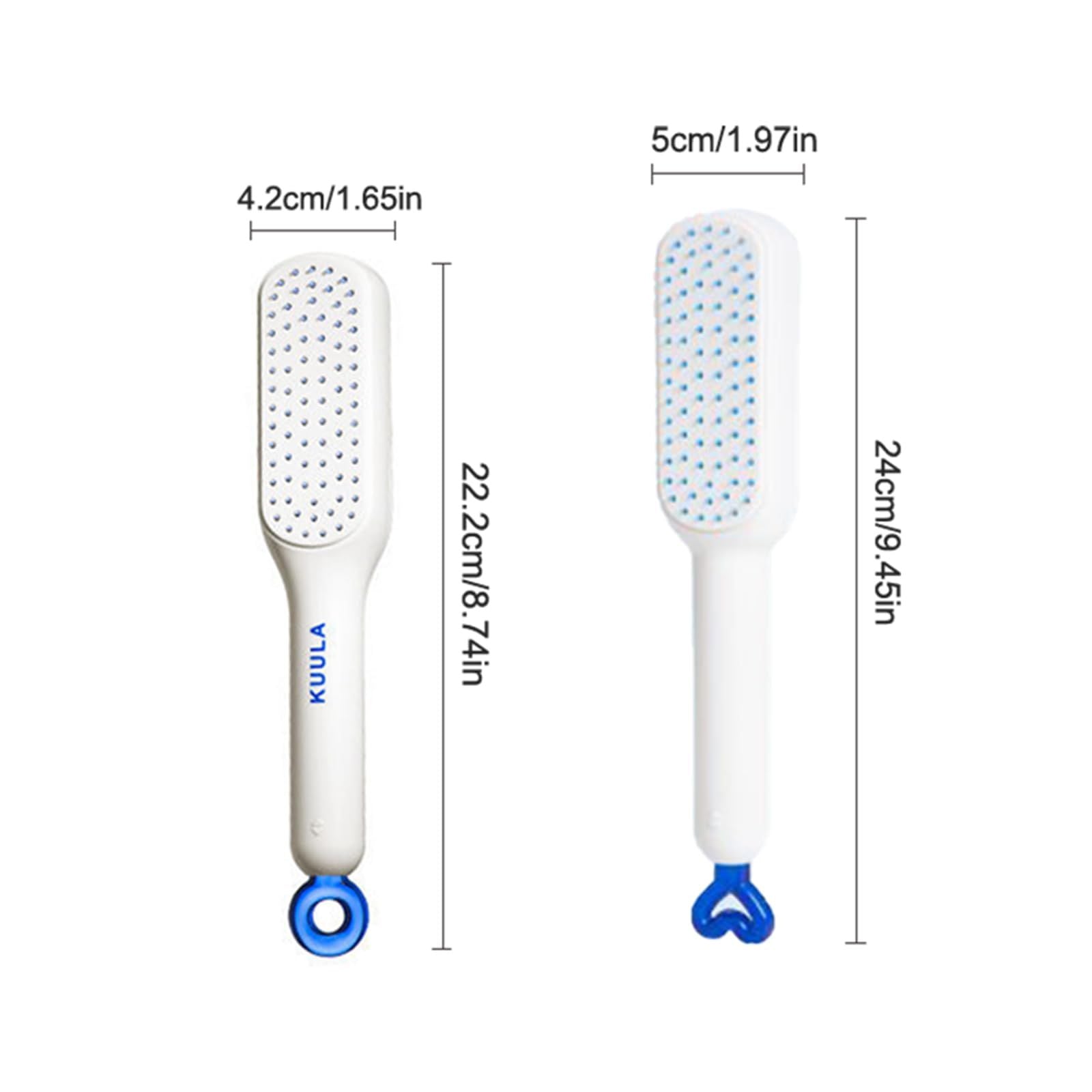 Self Cleaning Hair Brush, Self-Cleaning Hair Brushes for women Easy-to-Clean, Massage Retractable Bristle Hairbrush for Effortless Hair Removal and Cl - Oshi.pk - Buy & Sell Online