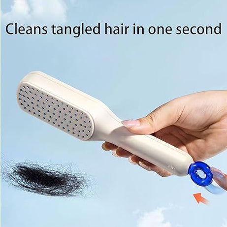 Self-Cleaning Hairbrush With Retractable Swivel And Lift - Oshi.pk - Buy & Sell Online