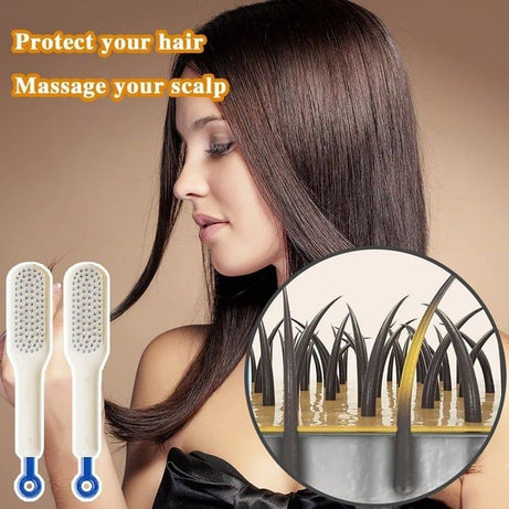 Self-Cleaning Hairbrush With Retractable Swivel And Lift - Oshi.pk - Buy & Sell Online