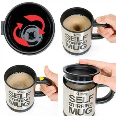 Self Stirring Coffee Mug Cup Funny Electric Stainless Steel Automatic Self Mixing Spinning Home Office Travel Cup - Oshi.pk - Buy & Sell Online