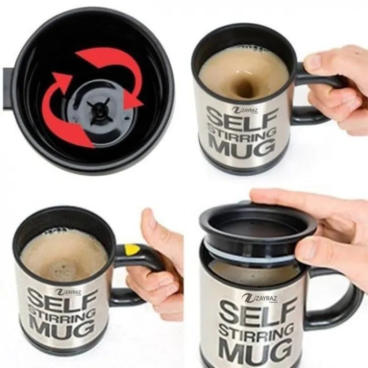 Self Stirring Coffee Mug Cup Funny Electric Stainless Steel Automatic Self Mixing Spinning Home Office Travel Cup - Oshi.pk - Buy & Sell Online
