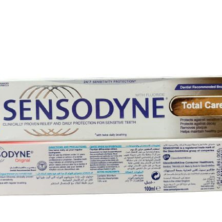 SENSODYNE TOTAL CARE TOOTHPASTE 100ML - MADE IN UK