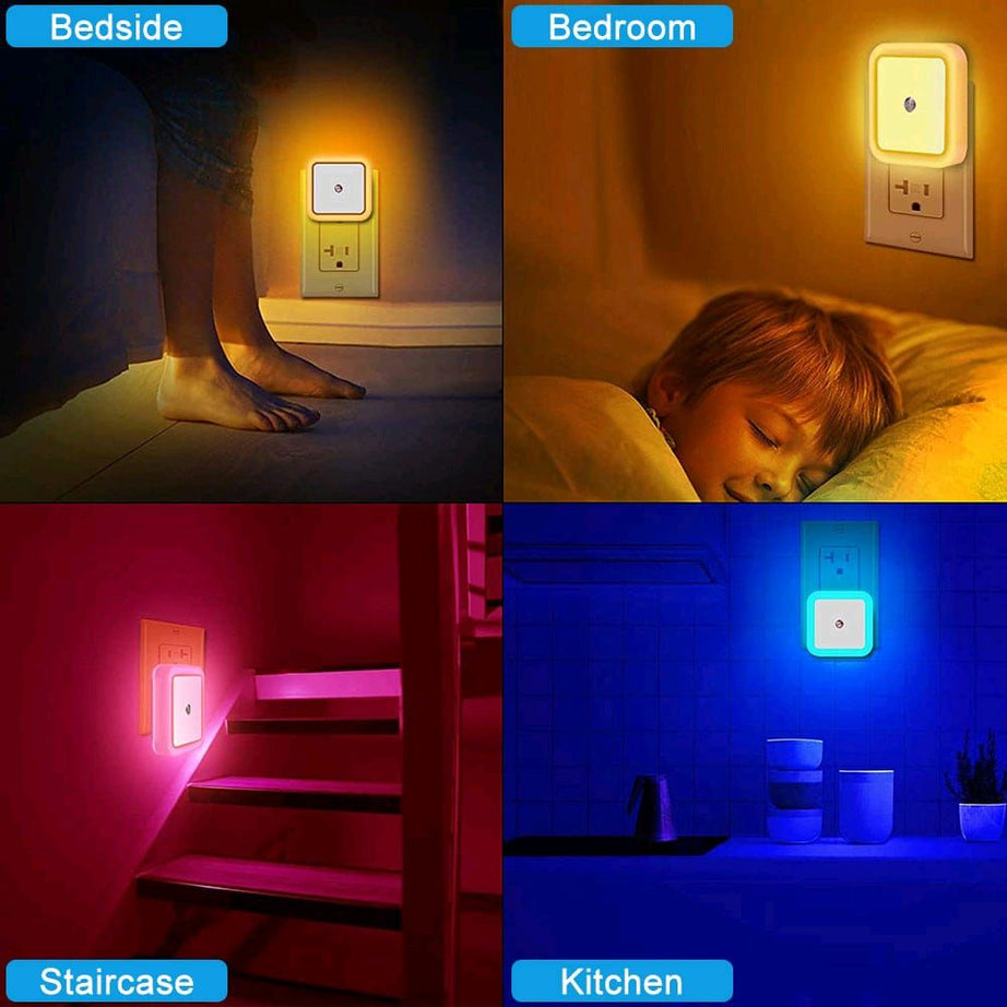 Sensor LED Night Light For Room With Smart Auto ON / Off Led Lamp Kids Bulb Bedroom Cabinet Bathroom Hallway Stairways Or Any Dark Soft Brightness Min - Oshi.pk - Buy & Sell Online