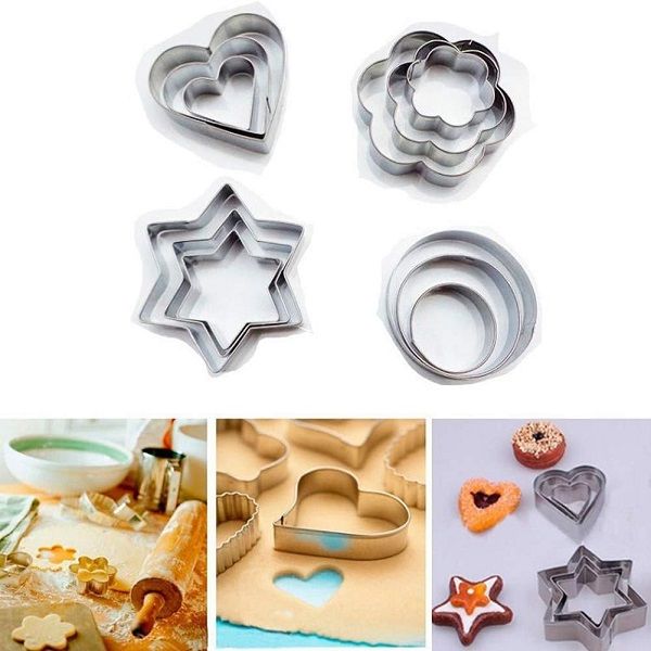 Set of 12 Cookie Cutters for Biscuits Bread Cakes - Oshi.pk - Buy & Sell Online