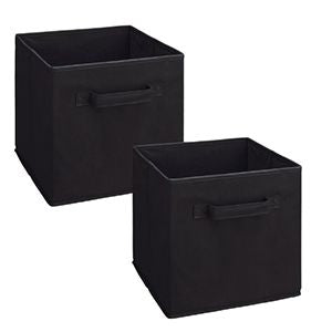 Set of 2 Foldable Folding Storage Cube Storage Box Bookcase Fabric Cube Toy Organizer - Oshi.pk - Buy & Sell Online