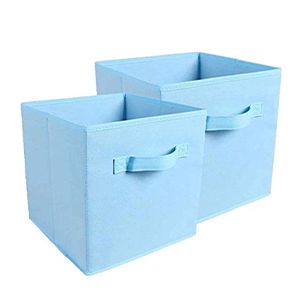 Set of 2 Foldable Folding Storage Cube Storage Box Bookcase Fabric Cube Toy Organizer - Oshi.pk - Buy & Sell Online