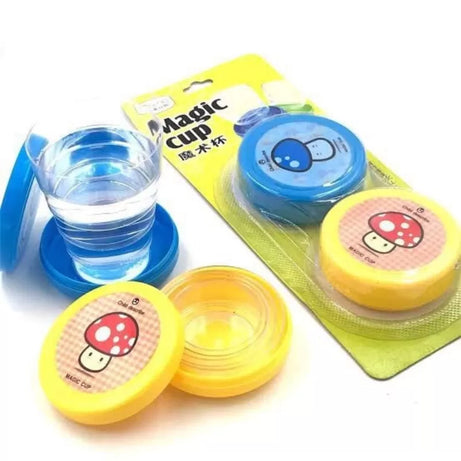 Set Of 2 Folding Collapsible Magic Cup - Mug Glass For Travel - Oshi.pk - Buy & Sell Online