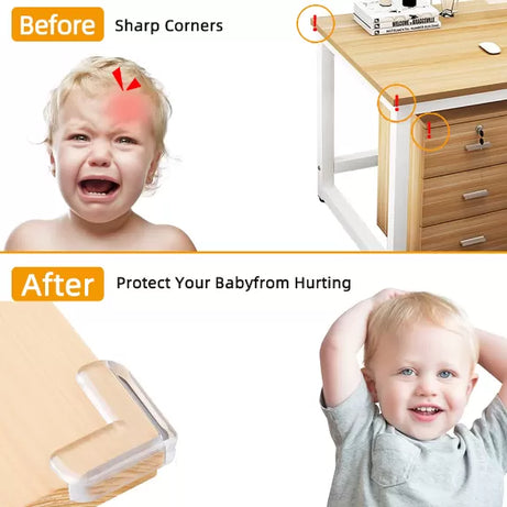 Set of 4PCS Table Corner Protectors Kids Furniture Protection Cover Anti Collision PVC Edge Corner Protector - Oshi.pk - Buy & Sell Online