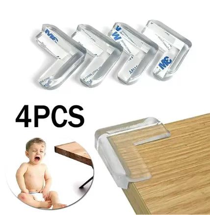 Set of 4PCS Table Corner Protectors Kids Furniture Protection Cover Anti Collision PVC Edge Corner Protector - Oshi.pk - Buy & Sell Online