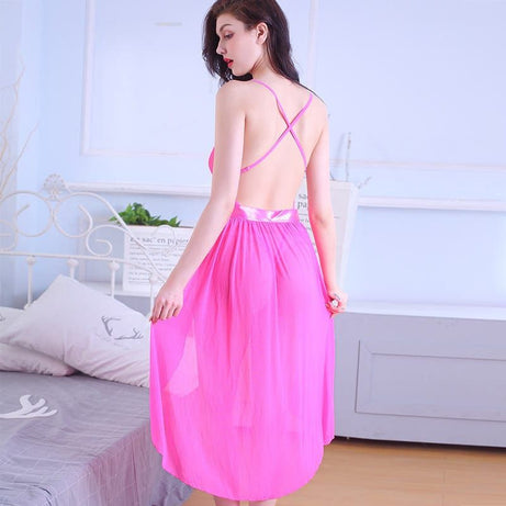 Sexy Deep V Mesh See-Through Night Dresses (DS14) - Oshi.pk - Buy & Sell Online