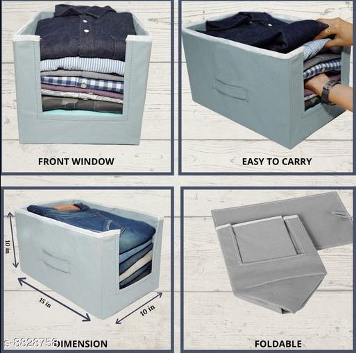 Shirt Stacker Organizer, Front open Window Organzier, Foldable Cloth Cover Large Capacity (pack of 6) - Oshi.pk - Buy & Sell Online