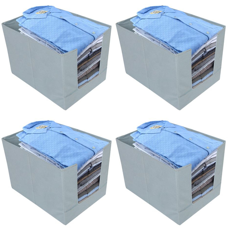 Shirt Stacker Organizer, Front open Window Organzier, Foldable Cloth Cover Large Capacity (pack of 6) - Oshi.pk - Buy & Sell Online