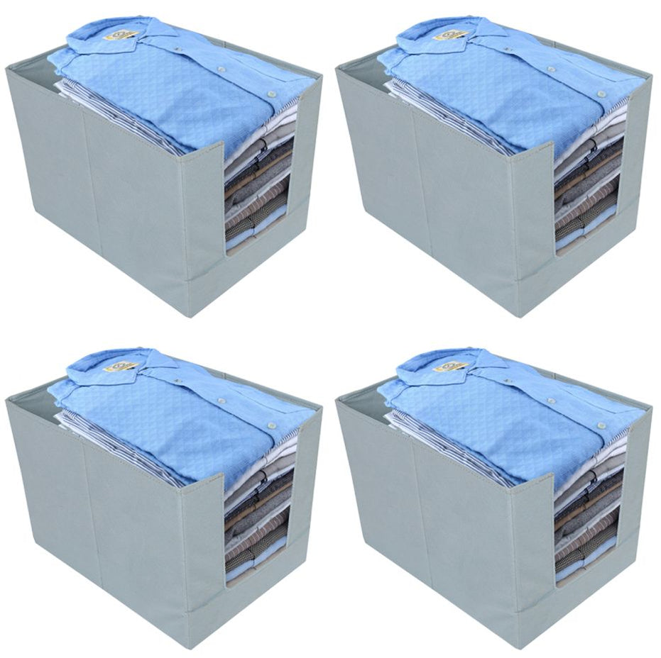 Shirt Stacker Organizer, Front open Window Organzier, Foldable Cloth Cover Large Capacity (pack of 6) - Oshi.pk - Buy & Sell Online