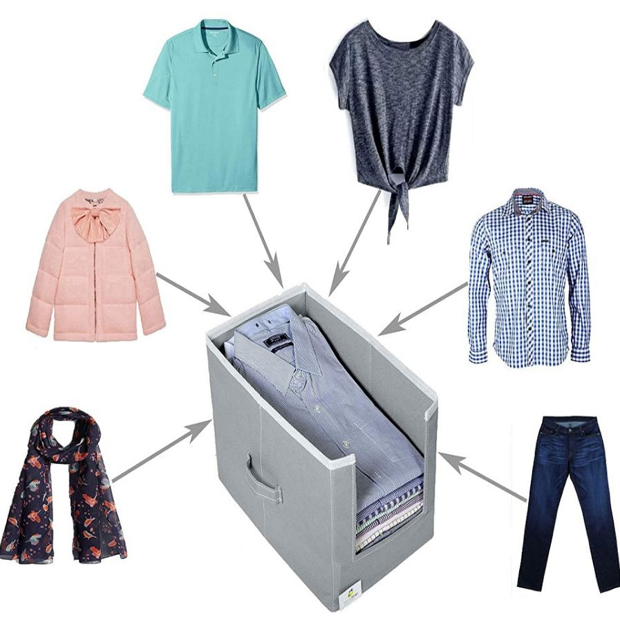 Shirt Stacker Organizer, Front open Window Organzier, Foldable Cloth Cover Large Capacity (pack of 6) - Oshi.pk - Buy & Sell Online