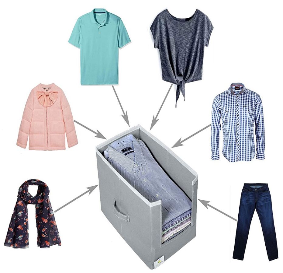 Shirt Stacker Organizer, Front open Window Organzier, Foldable Cloth Cover Large Capacity (pack of 6) - Oshi.pk - Buy & Sell Online