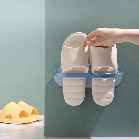 Shoe Holder Rack Bathroom Slippers Rack Wall Mounted Shoe Rack Shoe Organizer Rack Cabinet Hanging Shoe Organizer Adhesive Slipper Holder Wall Mounted - Oshi.pk - Buy & Sell Online