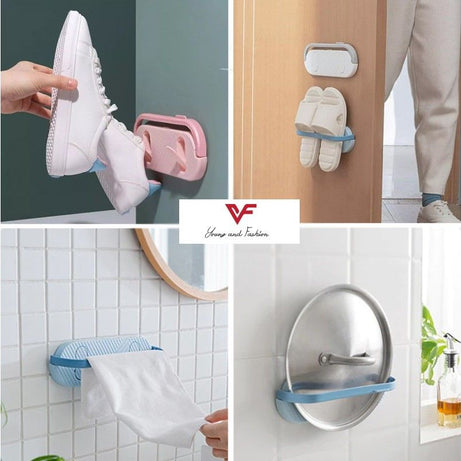 Shoe Holder Rack Bathroom Slippers Rack Wall Mounted Shoe Rack Shoe Organizer Rack Cabinet Hanging Shoe Organizer Adhesive Slipper Holder Wall Mounted - Oshi.pk - Buy & Sell Online