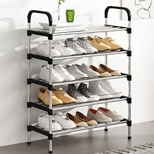 shoe rack steel rod 5 layers