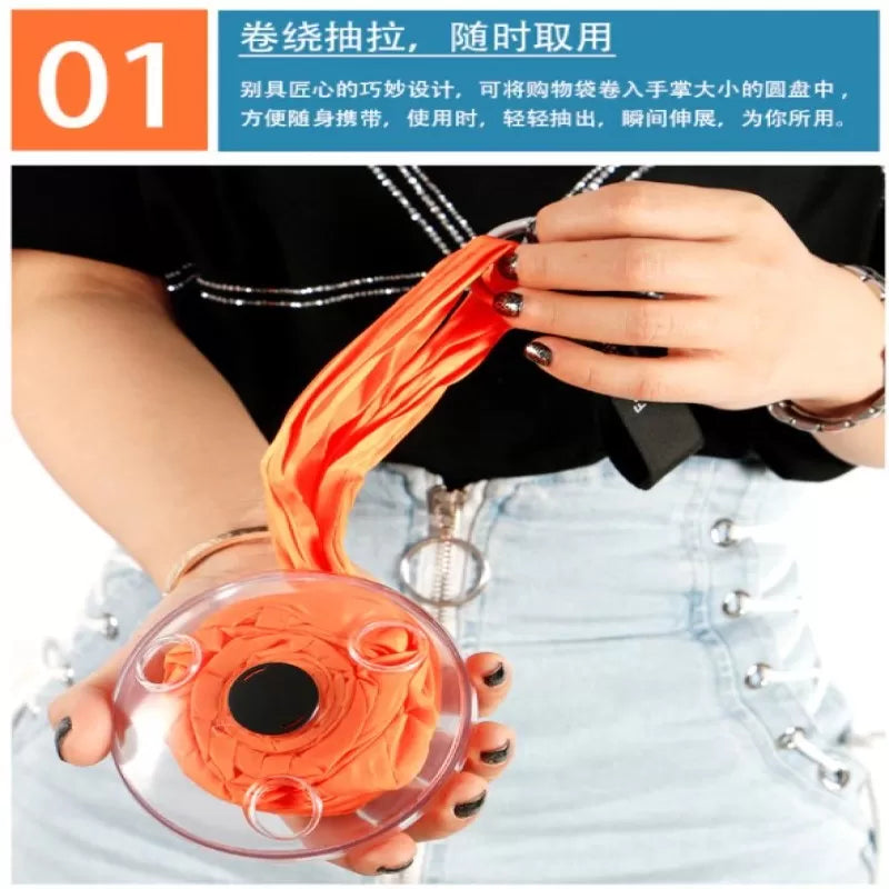 Shopping Bag Roll Up Reusable Shopping Bag Foldable Roll Portable Large Capacity-Shopping Bag Travel Totes And Grocery Storage Shopping Bag Eco Frie - Oshi.pk - Buy & Sell Online