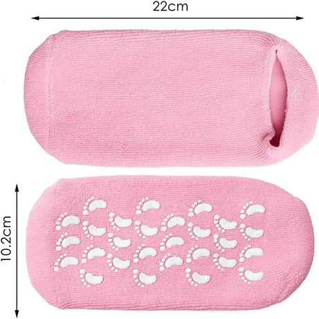 Short Moisturizing Socks, WalTok Cotton Spa Gel Moisture Socks Gel Inner Lining Infused with Essential Oils, Best for Repairing Softeing Dry Cracked F - Oshi.pk - Buy & Sell Online