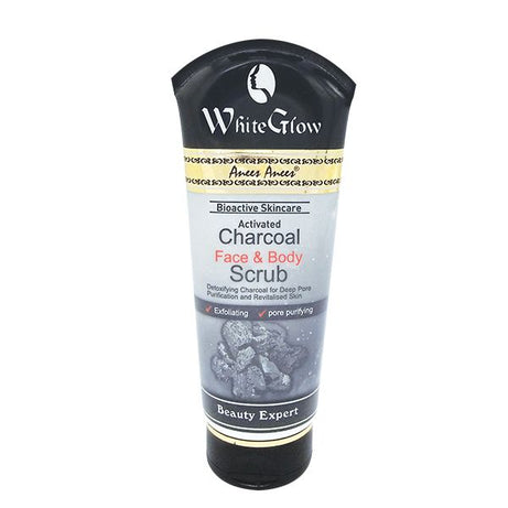 WHITEGLOW CHARCOAL FACE & BODY SCRUB TUBE - Oshi.pk - Buy & Sell Online