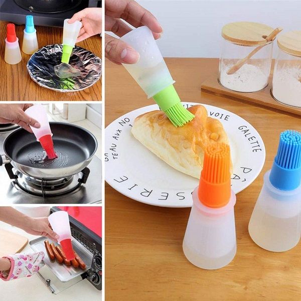 Silicon Oil Bottle Brush Liquid Oil Basting BBQ Pen Cake Butter Bread Pastry Brush Grill - Oshi.pk - Buy & Sell Online