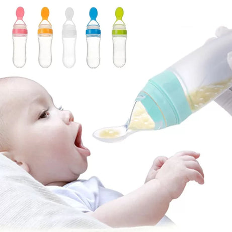 Silicone Baby Food Dispensing Spoon Feeder Silicone Travel Infa Feeder Infant Feeders for Cereal and Baby Food - Oshi.pk - Buy & Sell Online