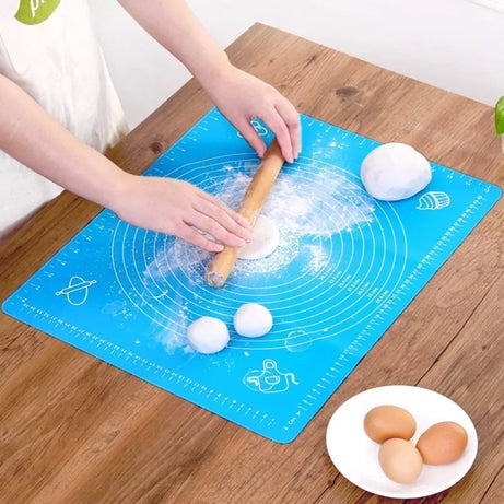 Silicone Baking Mat Silicone Chapati Atta Kneading Mat Non-Stick Fondant Rolling Mat Stretchable for Kitchen Roti Chapati - Oshi.pk - Buy & Sell Online