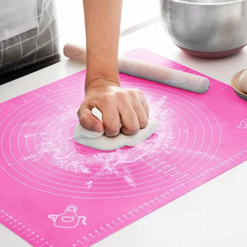 Silicone Baking Mat Silicone Chapati Atta Kneading Mat Non-Stick Fondant Rolling Mat Stretchable for Kitchen Roti Chapati - Oshi.pk - Buy & Sell Online