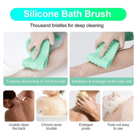 Silicone Bath Belt Body Scrubber High Quality Soft Loofah Bath Towel Exfoliating Body Brush For Bathroom Accessories Nylon Towel Body - Oshi.pk - Buy & Sell Online