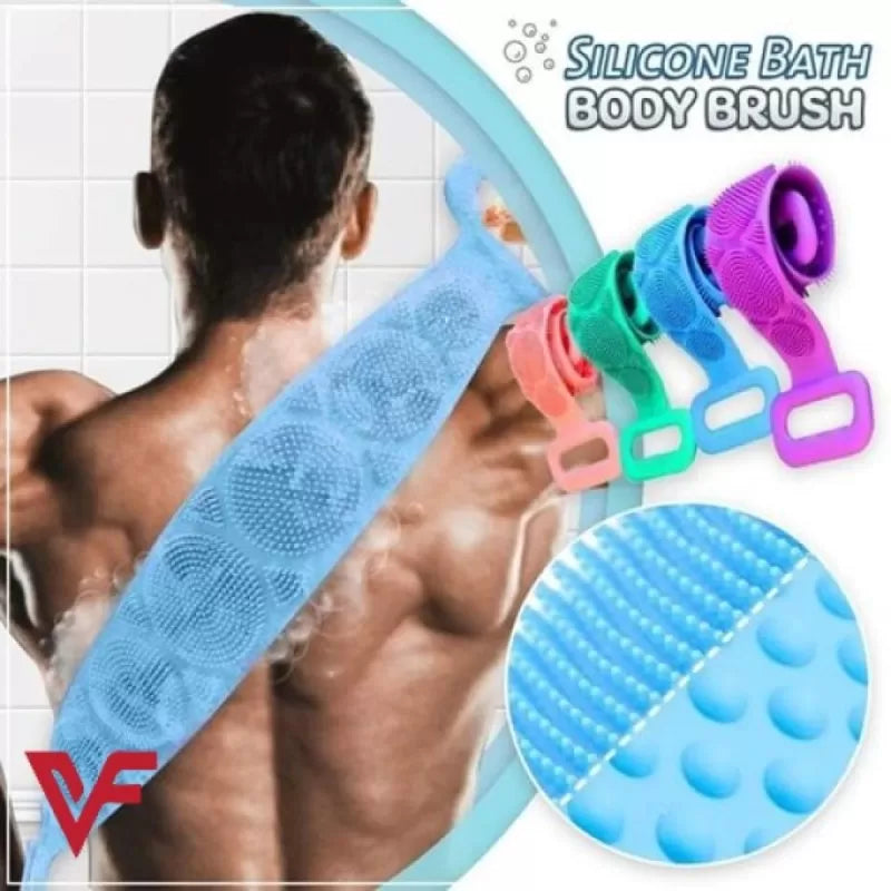 Silicone Bath Belt Body Wash Body Scrubber Belt With Double Side Shower Belt Back Scrubber Bath Brush Bath Scrubber - Oshi.pk - Buy & Sell Online