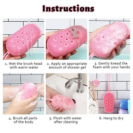 Silicone Bath Body Brush Body Scrubber Sponge - Oshi.pk - Buy & Sell Online