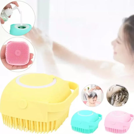 Silicone Bath Brushes. Body Scrubber with Soap Dispenser for Shower, by jf shopping hub - Oshi.pk - Buy & Sell Online