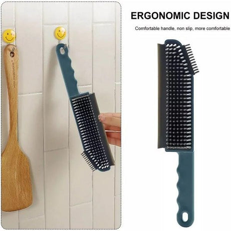 Silicone Cleaning Scraper Brush 3 in 1 Grout Cleaning Brush