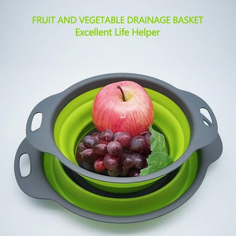 Silicone Collapsible Drainer Basket Fruit Washer for Vegetable - Oshi.pk - Buy & Sell Online