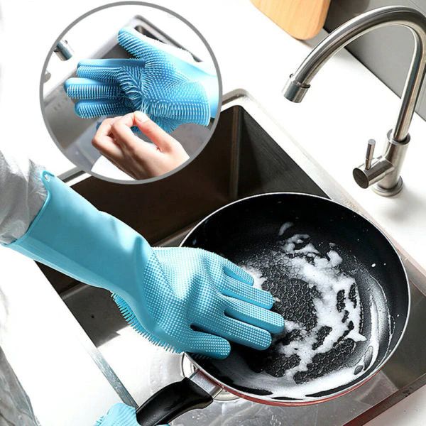 Silicone Dishwashing Gloves - Oshi.pk - Buy & Sell Online