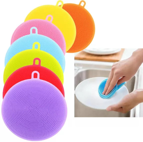 Silicone Dishwashing Sponge Eraser Magic Sponge Diy dishwashing Sponge kitchen & bathroom products - Oshi.pk - Buy & Sell Online