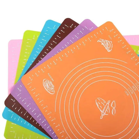 Silicone Dough Kneading Scale Mat Heat Proof Mat Placemat High Temperature Resistant Non-Slip Silicone Mat Baking Accessories - Oshi.pk - Buy & Sell Online